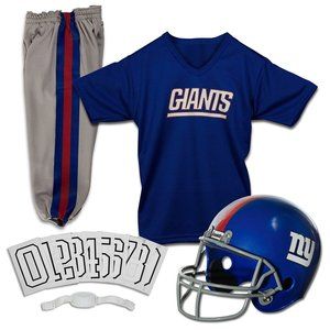 NEW YORK GIANTS NFL Kids Football Uniform Set Football Helmet, Jersey, Pants